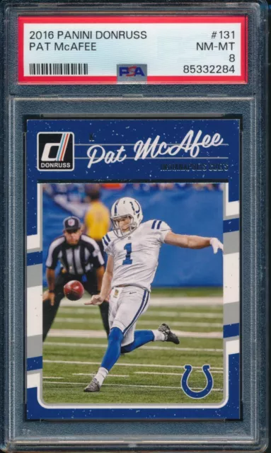 2016 Panini Donruss Football Pat McAfee #131 PSA 8 COLTS NM-MT