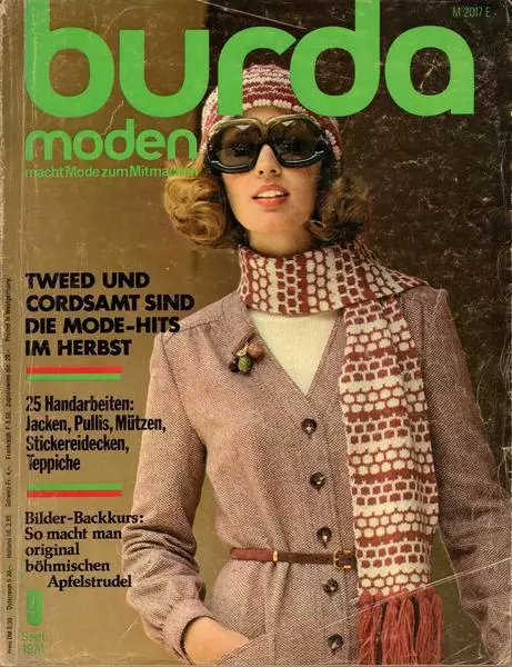 Burda Moden 09/1974 Tweed und Cordsamt sind die Mode-Hits im Herbst