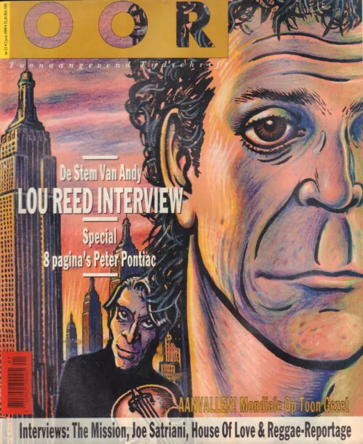 MAGAZINE OOR 1990 nr. 11 - LOU REED(COVER)/PETER PONTIAC/JOE SATRIANI/MISSION