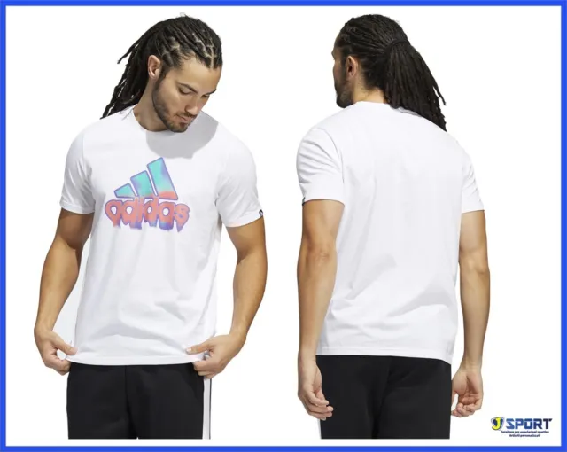 T-shirt da per Uomo ADIDAS Maglia Magliette in Cotone Tshirt a Manica Corta M