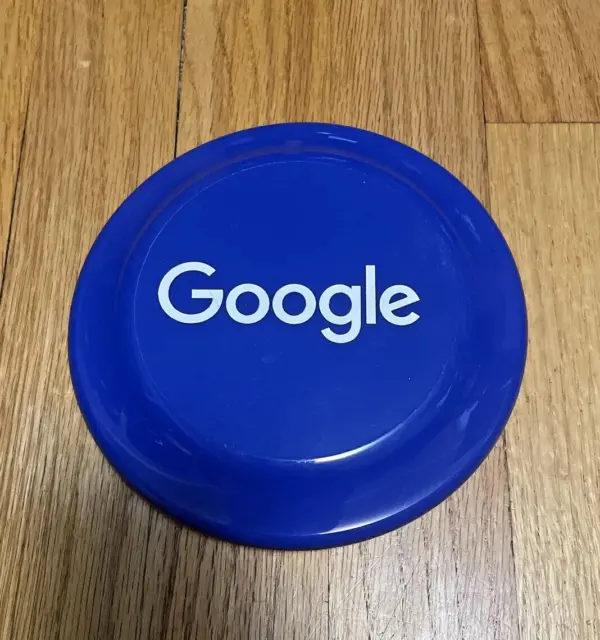 RARE Google Frisbee 6" Mini Flyer Blue and White Made in USA Merch Promo