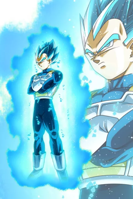 DRAGON BALL SUPER Poster Vegeta SSJ Blue Arms Crossed 12inx18in