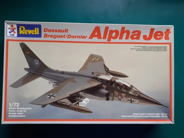 REVELL DASSAULT BREGUET/DORNIER Alpha Jet, 1/72, complete, vgc, serial ...