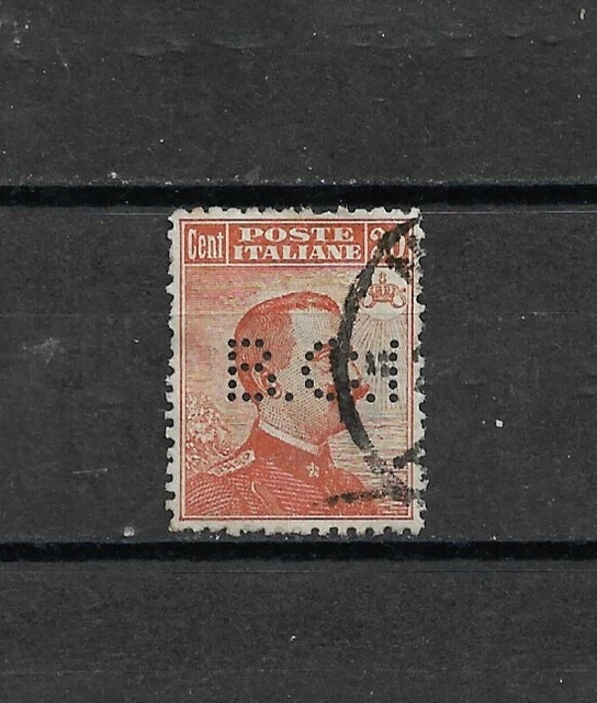 Timbres ITALIE - 105 (o) & perforé - Victor King III (20) - 1917 - 2 photos
