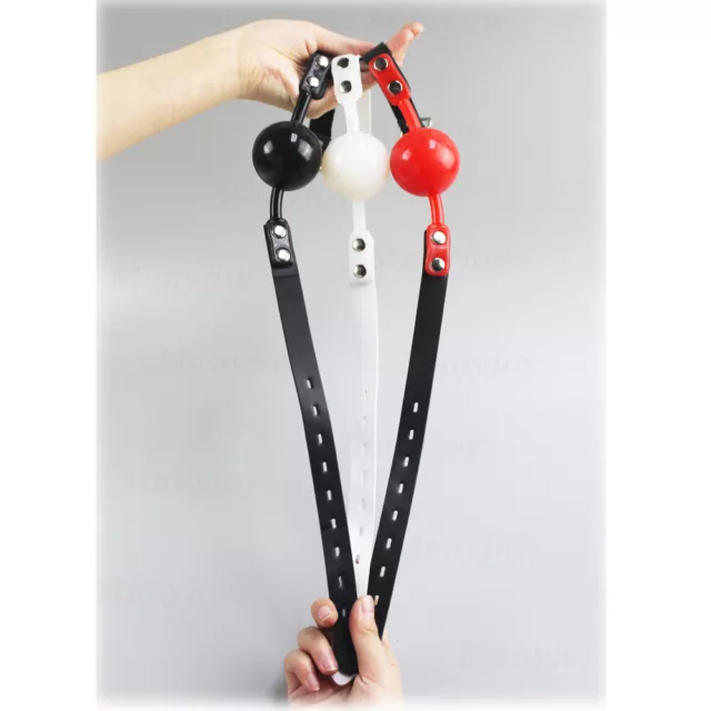 Pu Leder Silikon Gag Ball Abschließbar * Mundknebel* Bondage Fetisch Gag BDSM 3