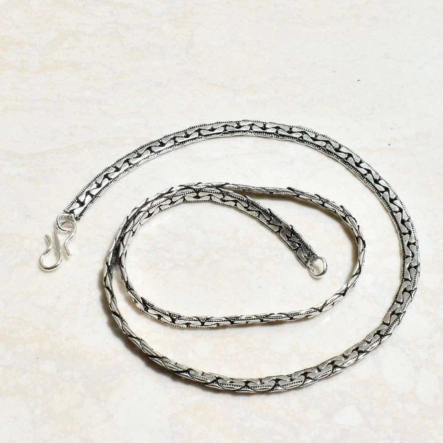 Snake Chain 20" Gemstone Ethnic Handmade Necklace Jewelry  NN-3712