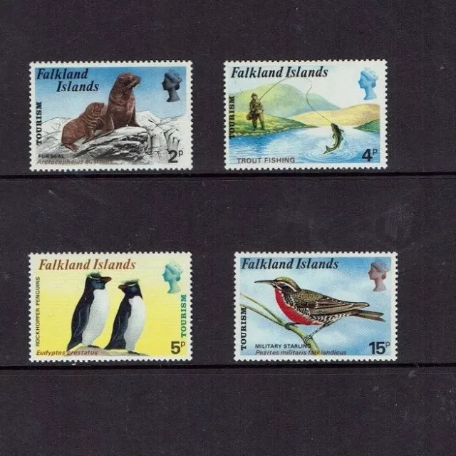 Falkland Islands:1974, Tourism, Penguins, Seals, Birds, Fishing,  MNH set