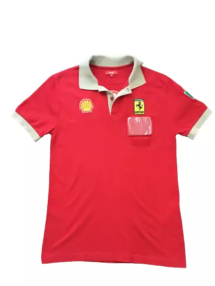 Ferrari Polo Working Man Knit Shirt Car Shirt Jersey Size M