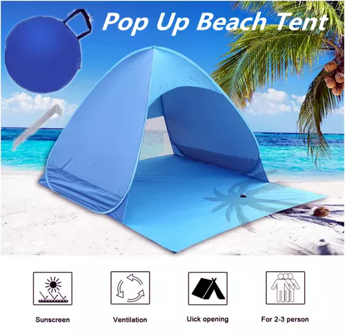 Pop Up Beach Tent Sun Shelter Anti-UV Outdoor Camping Shade Hiking Garden Tent