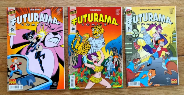 Futurama Comics Nr. 40 2010 & Nr. 44+45 2011