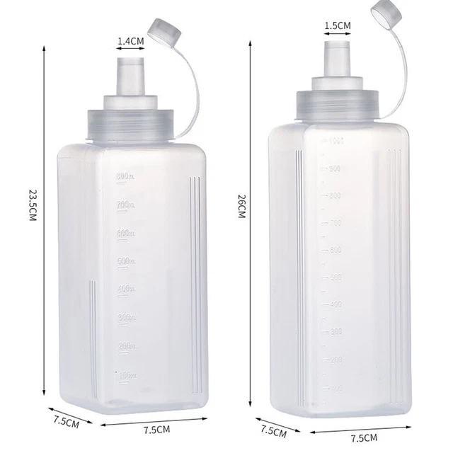Nueva botella de salsa gruesa transparente 23,5*7,5*7,5 cm 26*7,5*7,5*7,5 cm