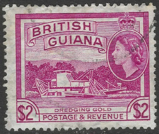 British Guiana. 1954-63 QEII. $2 Used. Mult Script CA W/M SG 344