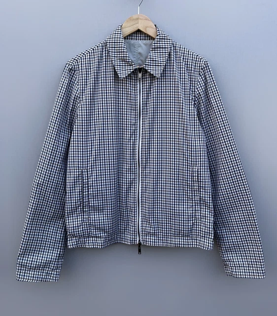 Stunning Men's AQUASCUTUM Vicuna Check Reversible Nylon Jacket Coat Size 46 Stunning Men's AQUASCUTUM Vicuna Check Reversible Nylon Jacket Coat Size 46
