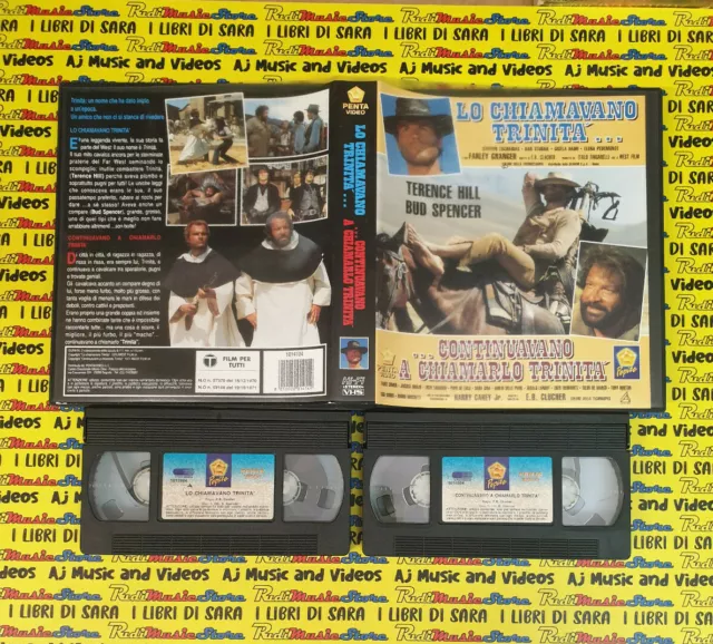 2 VHS film LO CHIAMAVANO+CONTINUAVANO CHIAMARLO TRINITA'Spencer Hill(F190)no dvd