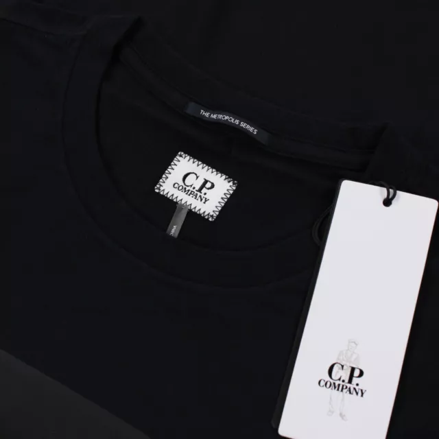 C.P. (CP) Company NWT Metropolis Short Sleeve Logo T-Shirt Size XS Solid Black