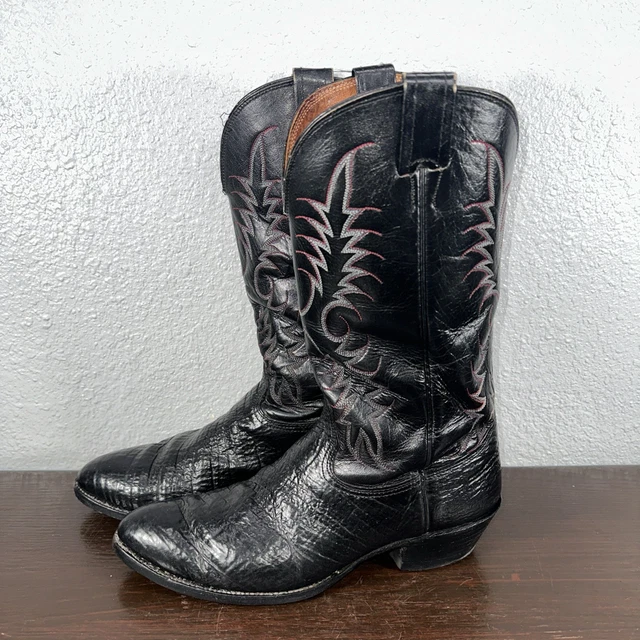 Nocona Kid's Embroidered Cross Inlay Black