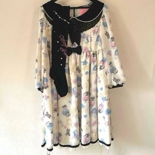 ANGELIC PRETTY LITTLE Twin Stars Cosmetic Bunny Bow Lolita  display picture 3