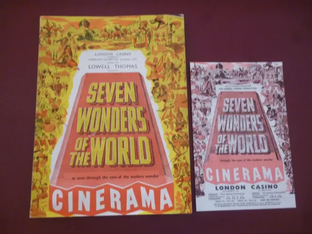 Seven Wonders Of The World Cinerama London Casion Programme & Flyer
