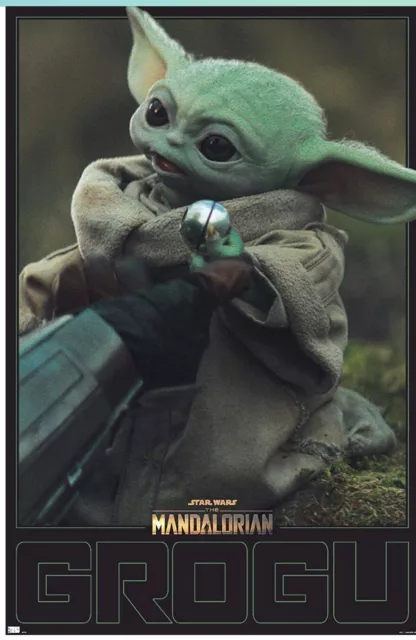 Star Wars The Mandalorian Grogu Wall Poster 22 x 34 The Child Baby Yoda RP20152
