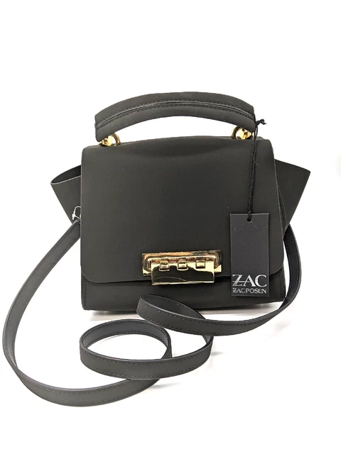 ZAC Zac Posen Black Eartha Iconic Top Handle Purse Crossbody  MSRP $475 NWD