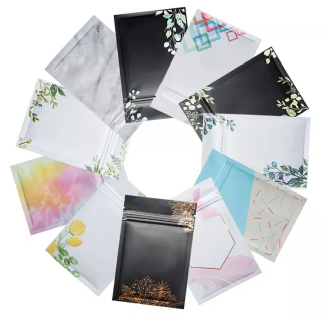 Flowers Printed Gift Packaging Mylar Heat Sealable Bags With Ziplock