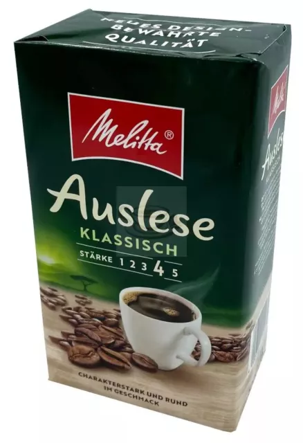 MELITTA Filterkaffee Auslese Klassisch gemahlener Röstkaffee  1x/6x/9x/12x 500g.