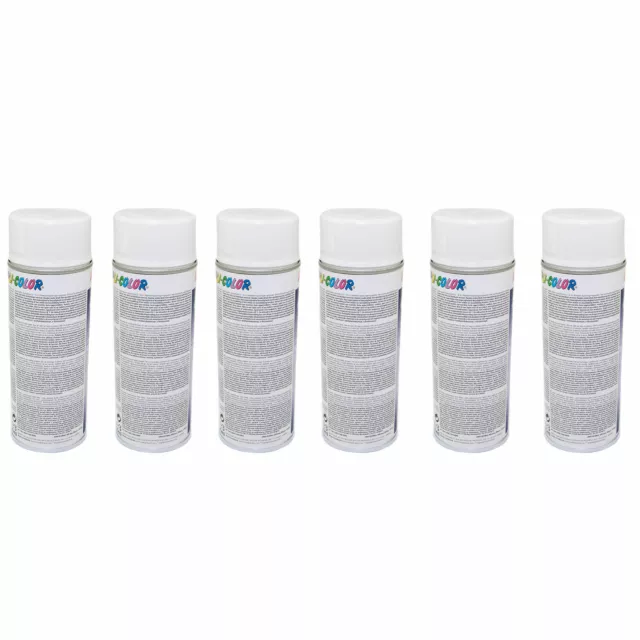 Peinture Spray 6 x 400 ML Blanc Brillant Laque Voiture Dupli Color 385896 3