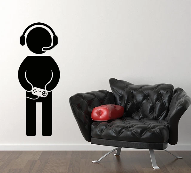Gamer Computer Xbox PS Wii Fan Children's Bedroom Decal Wall Art Sticker Picture