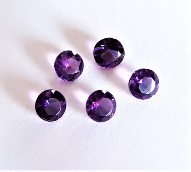 1  Amethyst  rund  facettiert  6,5 mm ca 1,00 ct  lila  violett