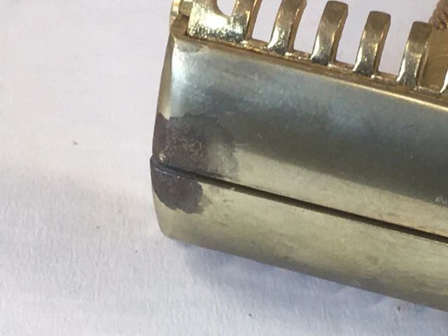 Vtg Gillette SHERATON 1st Generation TTO Razor Gold Tone  Open Comb c.1937 2
