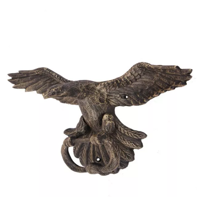 Antique Cast Iron Eagle Door Knocker Vintage Rustic Heavy Duty Home Decor