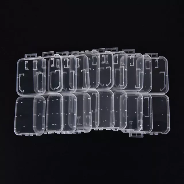 Clear Standard Holder Memory Card Case SD/TF SDHC Card Storage Box Transparent 3