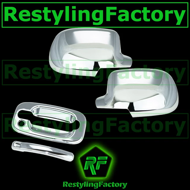 00-06 GMC Yukon+XL Triple Chrome plated Full Mirror+Tailgate barn handle Cover