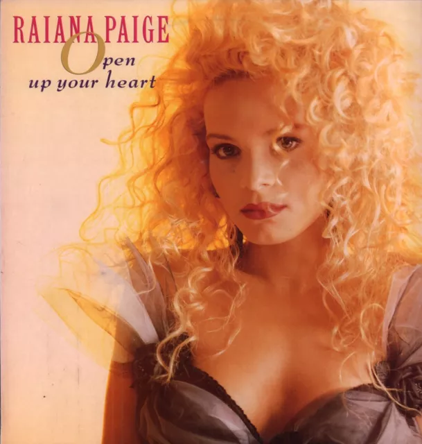 Raiana Paige Open Up Your Heart 12" vinyl UK Sleeping Bag 1989 in pic sleeve