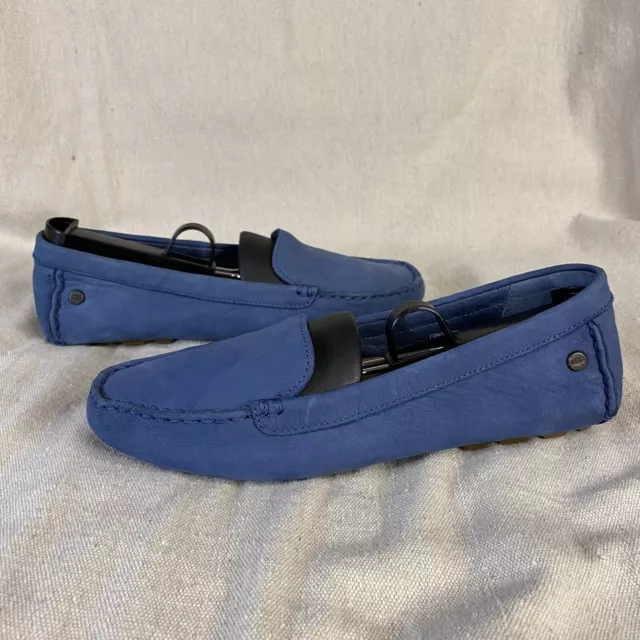 UGG Milana II Driver Loafers Women’s 7 Blue 1098209 Nubuck Leather Flats