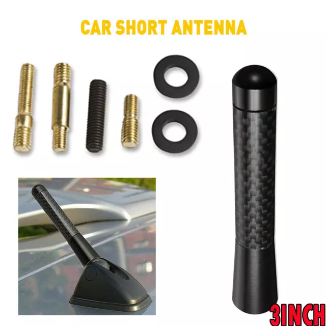 Short Stubby Black Carbon Car Aerial Bee Sting Mast Antenna Ariel Arial Aerial