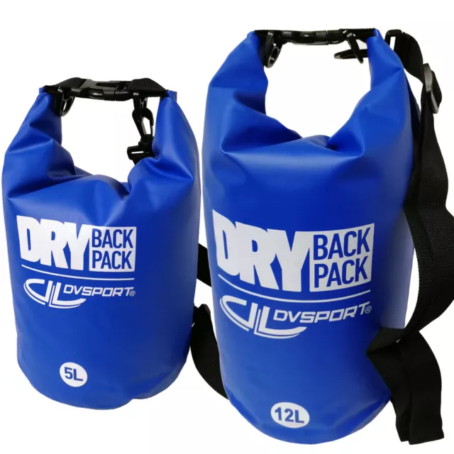 Dry Bag  5 / 12 Liter wasserdicht Rollbeutel Seesack Navy Packsack SUP