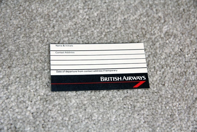 British Airways Baggage Tag/Luggage Tag