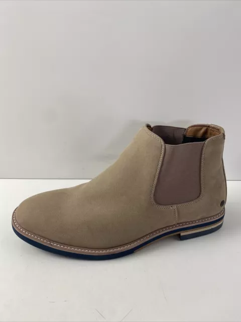 Call It Spring Beige Suede Round Toe Pull On Chelsea Boots Men’s Size 12 2