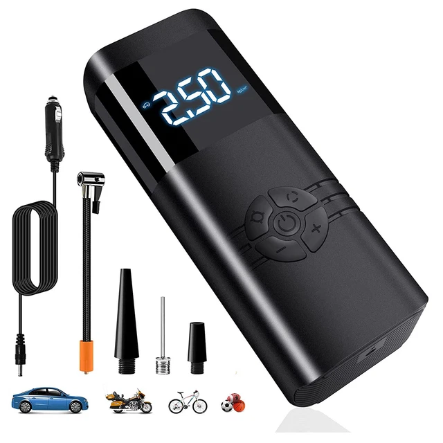 Portable Air Compressor Tire Inflator, 12V Digital Pressure Gauge,Fast Inflation
