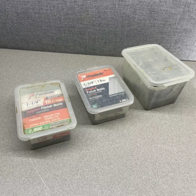 Paslode Angled Finish Nail Lot ,16Ga, 1-1/4 - 2-1/2 - PARTIAL BOX - **LOOSE**