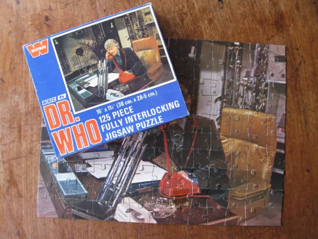 Dr Doctor Who 125 piece jigsaw Jon Pertwee 3rd third vintage 1973 complete rare