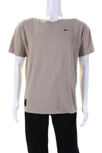 McQ by Alexander McQueen Men's Short Sleeve Crewneck T-Shirt Beige Size M