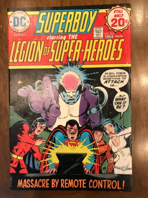 DC Comics Superboy & Legion of Super-Heroes Issue #203 (1974) Quality Copy