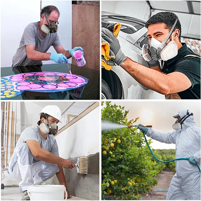 6800 Reusable Respirator Mask Anti-Dust Gas Mask for Spray Painting Sanding Dust 2