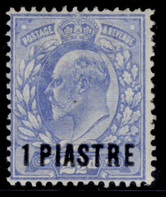 BRITISH LEVANT EDVII SG13, 1pi on 2½d ultramarine, M MINT. Cat £32.