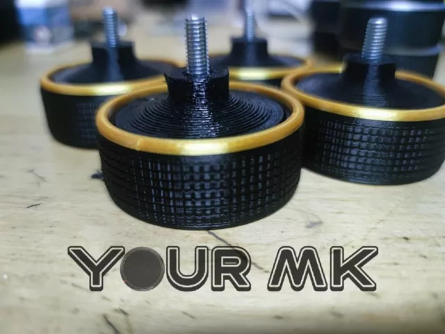 4 X Foot - Feet Compatible with Technics SL-1200 SL-1210 Turntables. Ring Gold