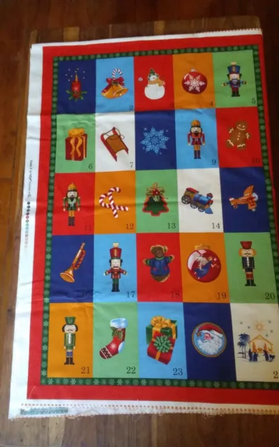 Christmas fabric panel Studio 8 VIP Nutcracker Advent Calendar  NEW