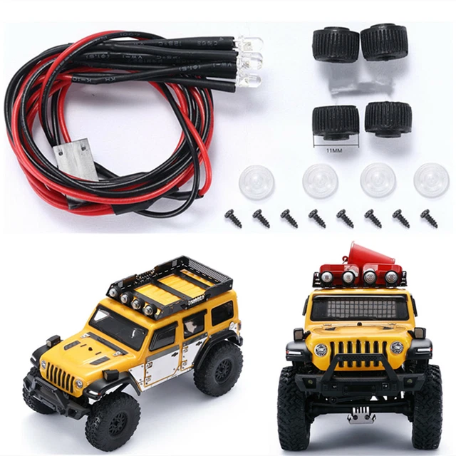 For DJ 1/24 1/12 RC Climbing Cars Luggage Rack Light Dome Light Simulation Lamp