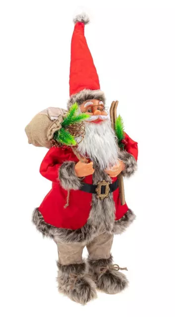 Papá Noel Figura Decorativa Santa Claus Iluminado Decoración de Navidad